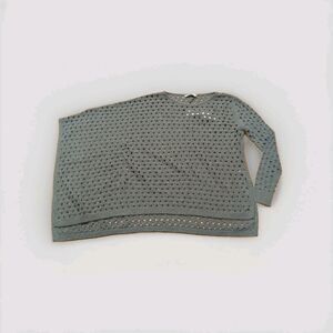 One Grey Day Lynn Sweater Womens Small Gray Cashmere Cutout Long Sleeve